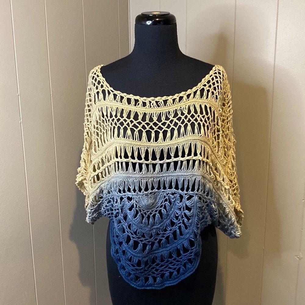 Z Dolled Up by Fang Women’s Extra Large Oversized Coverup Boho Net Gradient